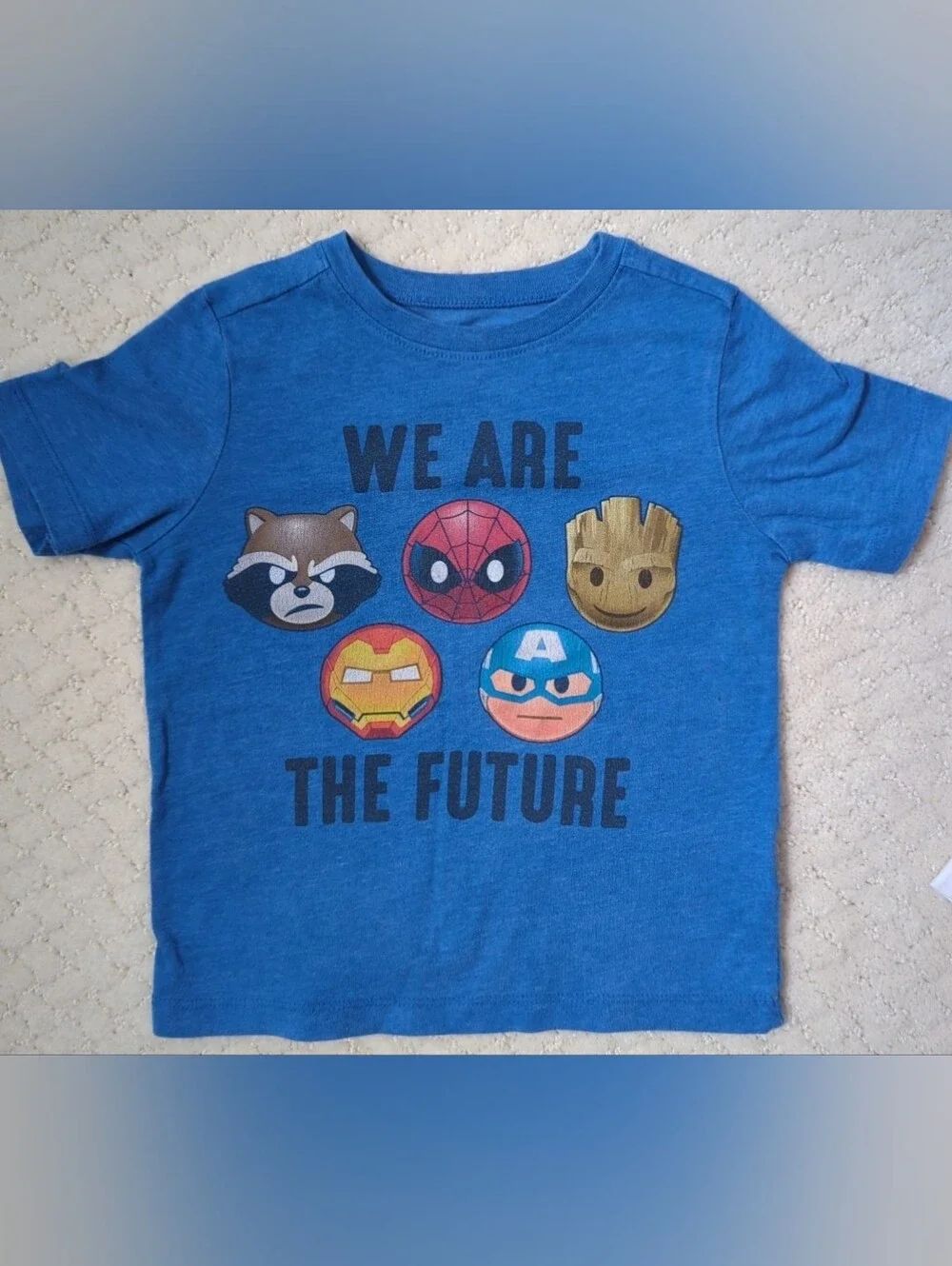 Kids Blue Marvel Graphic Tee - 'We Are The Future'